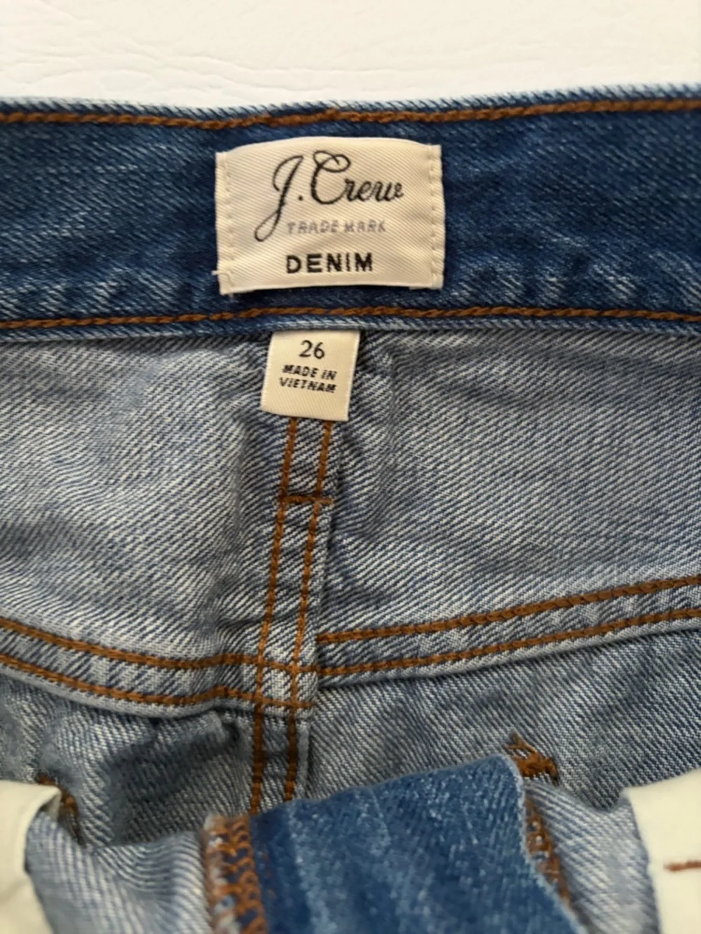 J. Crew Denim Mini Jean Skirt Blue 100% Cotton Size 26 size XS